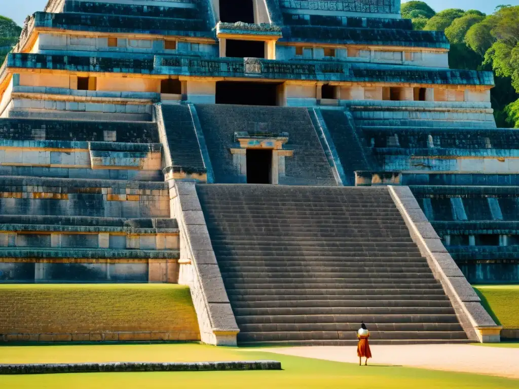 Increíbles detalles de la arquitectura maya en el juego de pelota de Chichen Itza