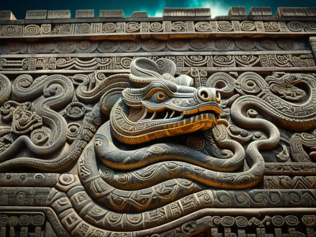 Increíbles detalles de la serpiente en el panteón maya, reflejando renovación y dualidad en la mitología maya