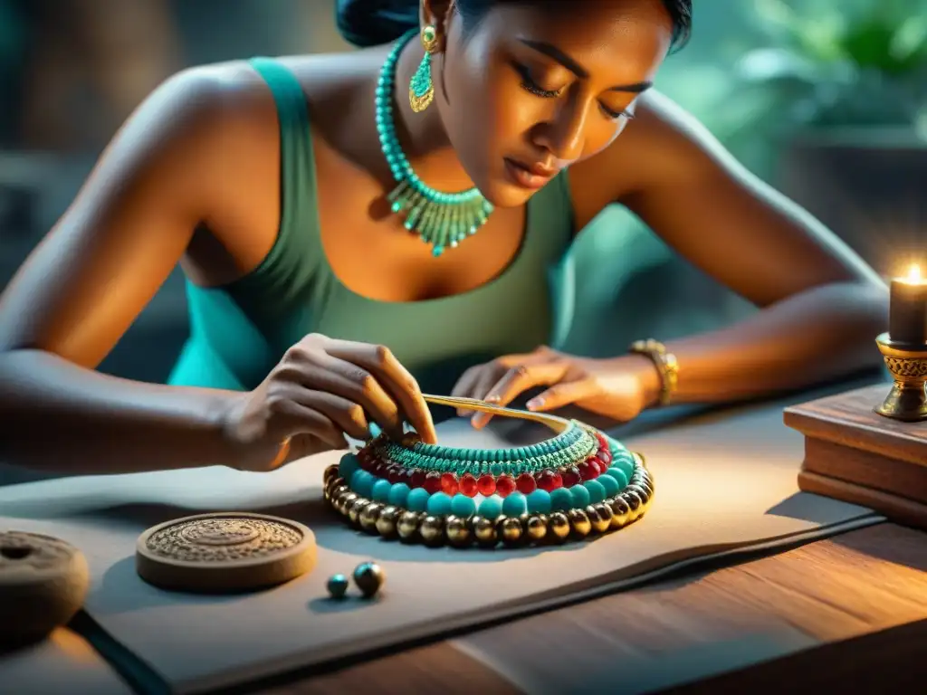 Influencia de la arqueología en la joyería maya: artesano crea pieza única inspirada en antiguos diseños mayas