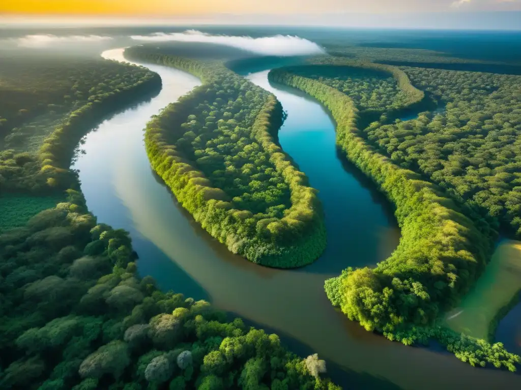 Influencia del cambio climático en los sistemas fluviales tropicales, reflejando la belleza y vitalidad de la naturaleza