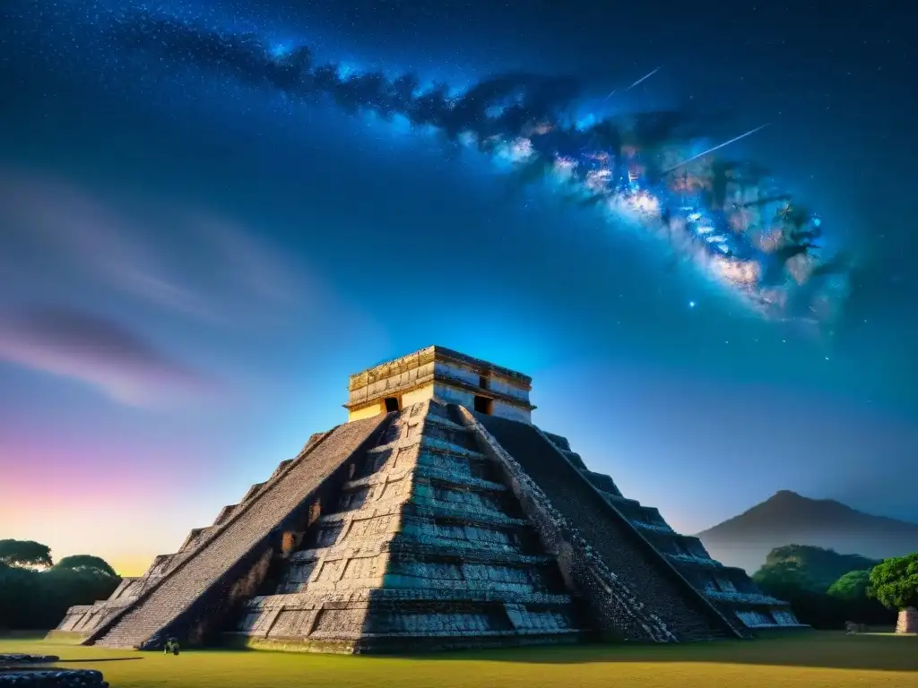 Influencia de impactos cósmicos en la civilización maya: la conexión mágica con el cosmos sobre las ruinas mayas iluminadas por la luna