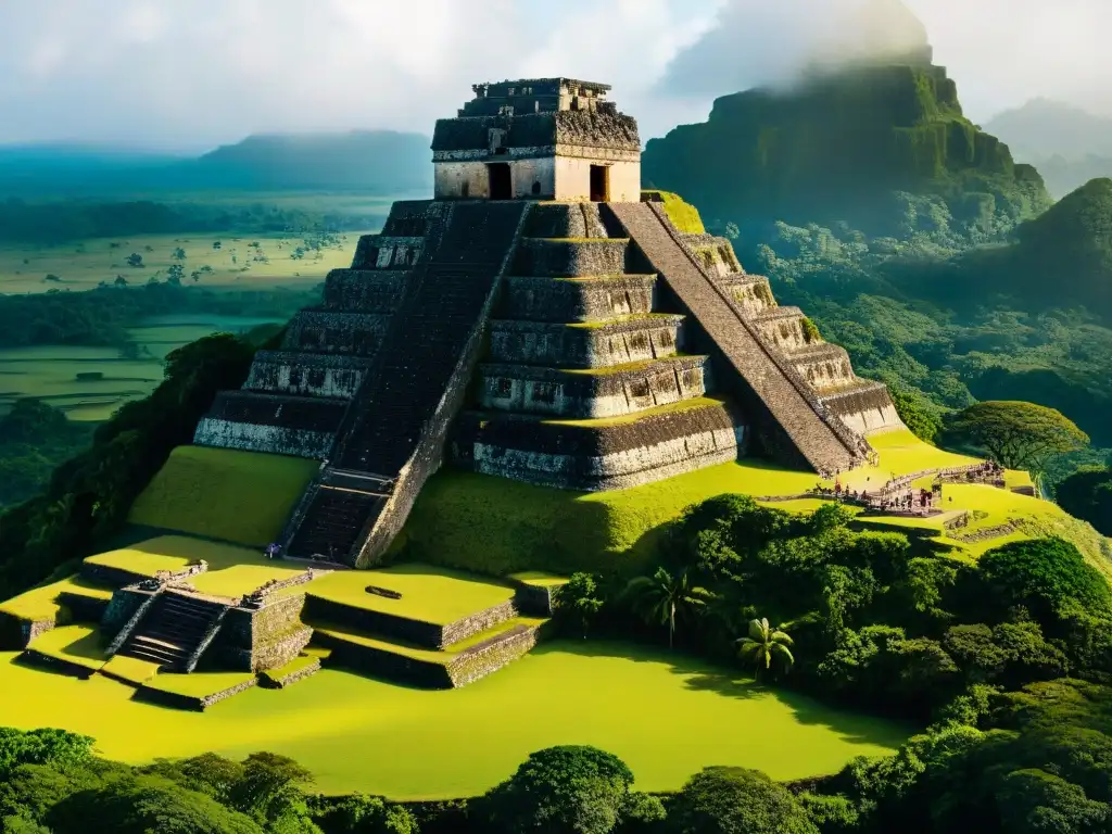 Inspiradora imagen del Castillo en Xunantunich, resaltando la grandeza arquitectónica y cultural