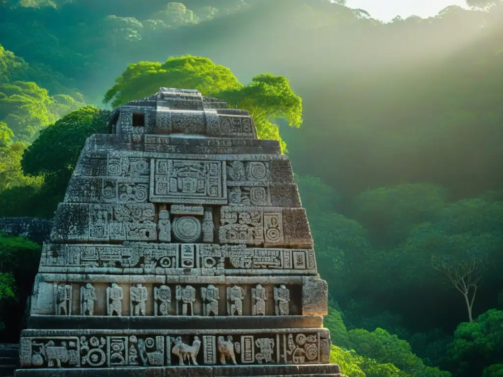 Intrincadas esculturas e historias mayas en Calakmul