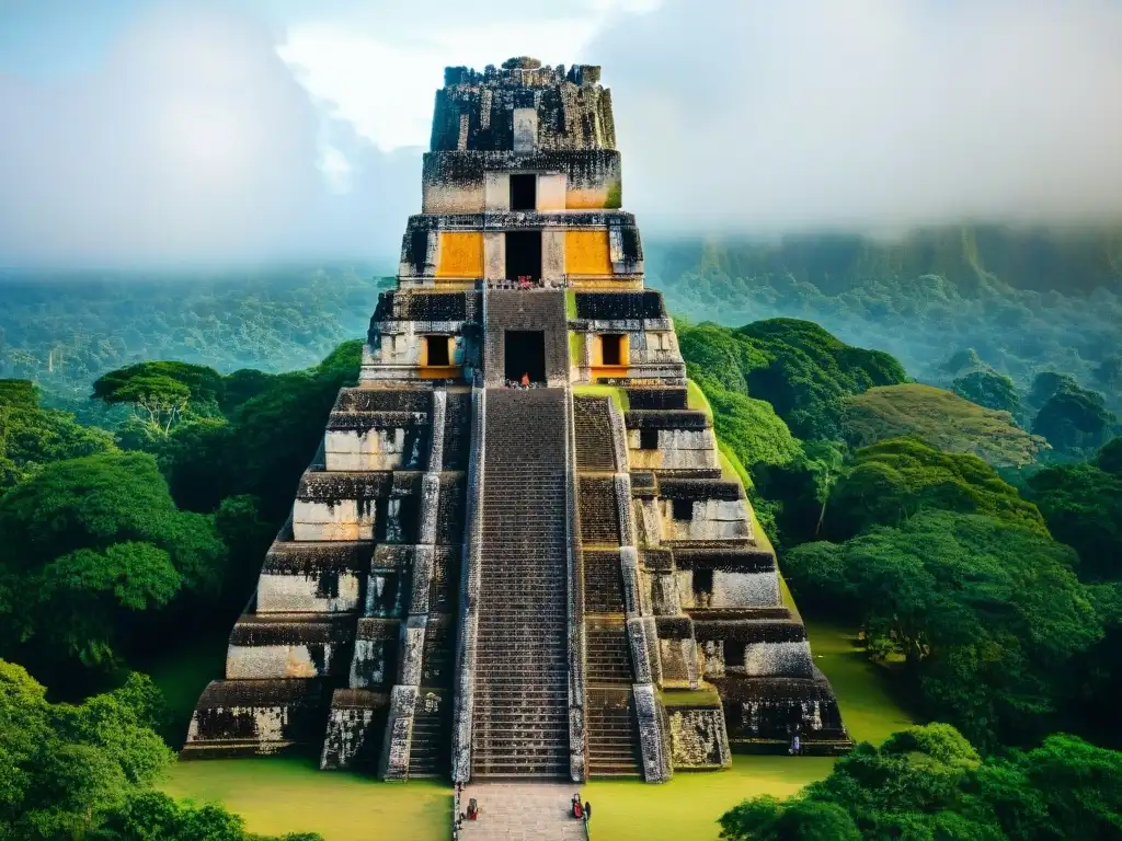 Intrincadas inscripciones y arte maya en Tikal, reflejando la Rivalidad histórica civilización maya