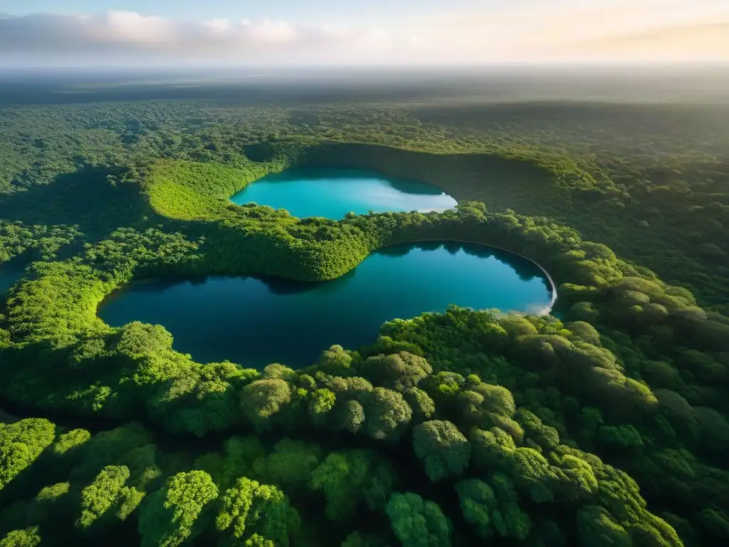 Intrincado diseño de reservorios de agua de la civilización maya entre exuberante vegetación y estructuras de piedra