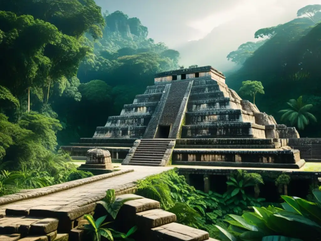 Intrincado diseño de reservorios de agua de la civilización maya, reflejando su avanzada ingeniería hidráulica