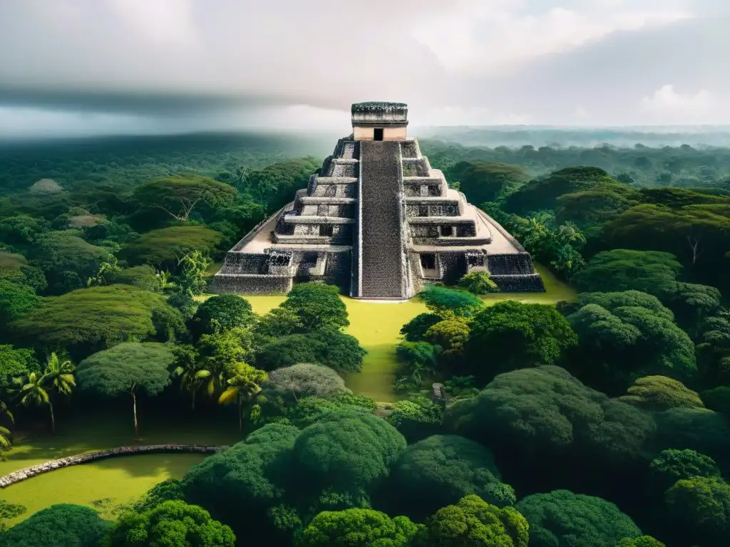 Explora los intrincados patrones de asentamiento maya a través del Big Data en esta vista panorámica de un sitio arqueológico