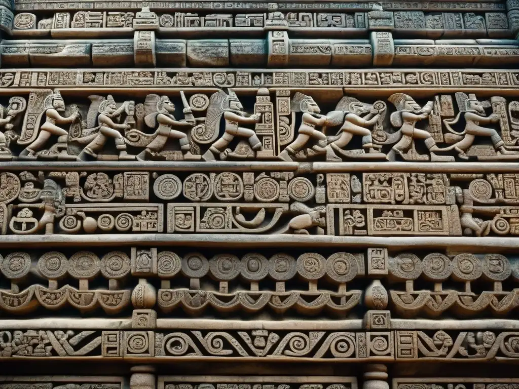 Intrincados secretos de la arquitectura maya tallados en un templo ancestral