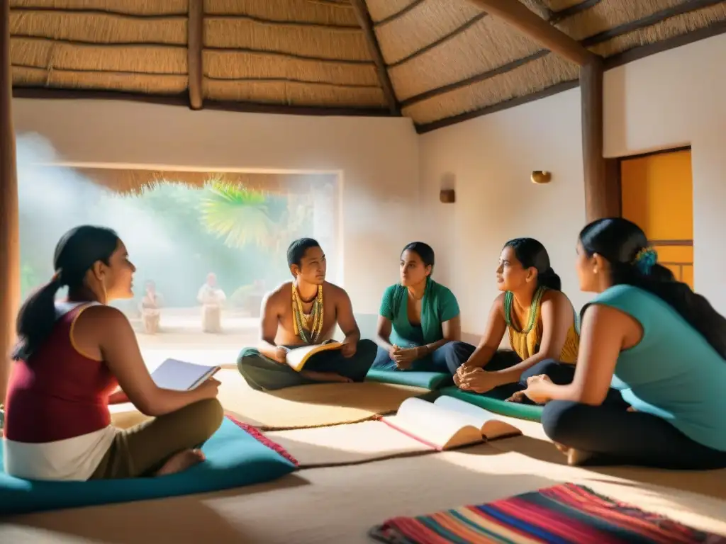 Jóvenes mayas revitalizan idioma ancestral en centro comunitario Jóvenes mayas se sumergen en una revitalización lingüística exitosa en un centro comunitario tradicional