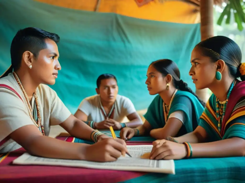 Jóvenes mayas en taller de revitalización de lenguas, unidos en orgullo y determinación