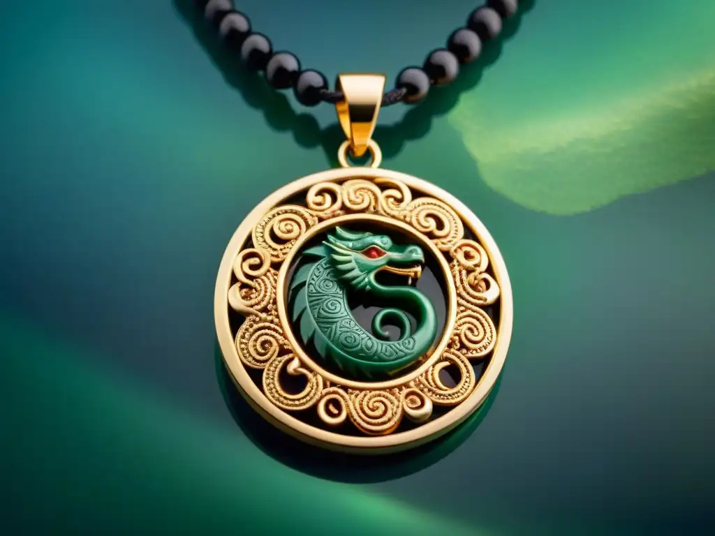 Joya moderna inspirada en Kukulkan, dios maya, fusionando simbolismo dioses mayas en joyería