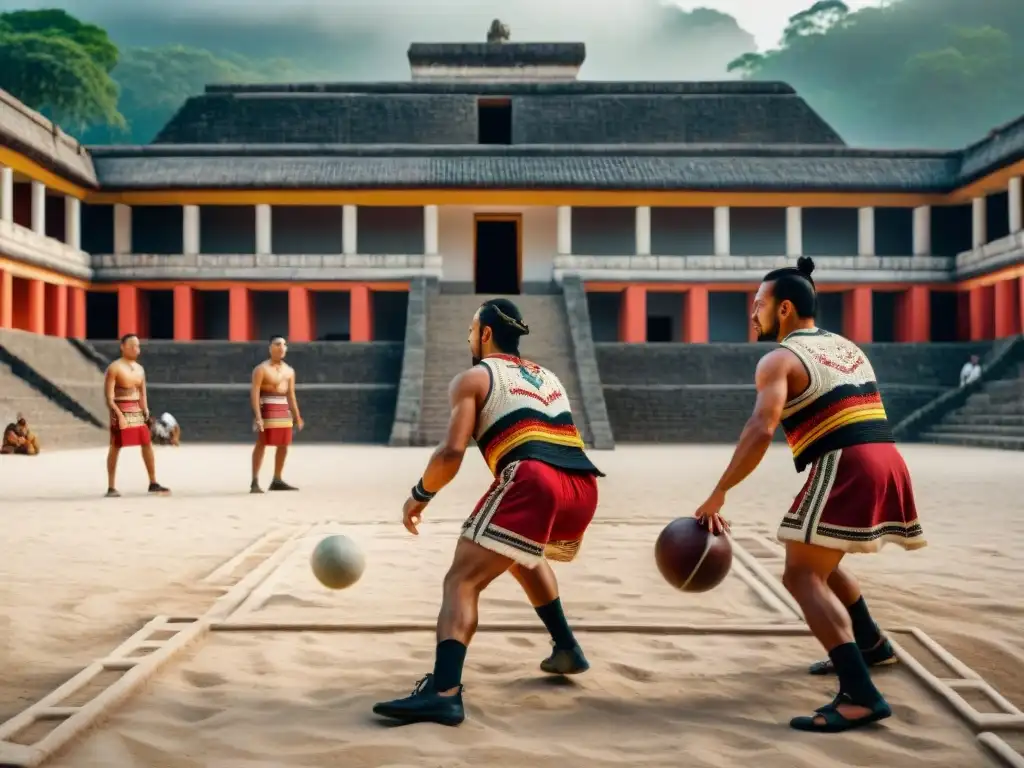 Revivir Juego de Pelota Maya: Mayas modernos compiten en un intenso juego en la cancha antigua