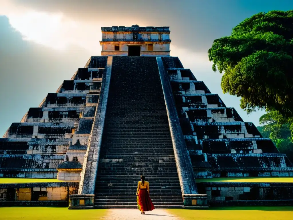 Magia de la alineación astronómica en Templos Mayas: serpiente emplumada desciende en Chichén Itzá