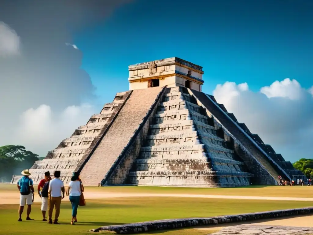 Magia ancestral: alineación precisa del Templo de Kukulcán en Chichén Itzá durante el equinoccio de primavera, reflejando la serpiente