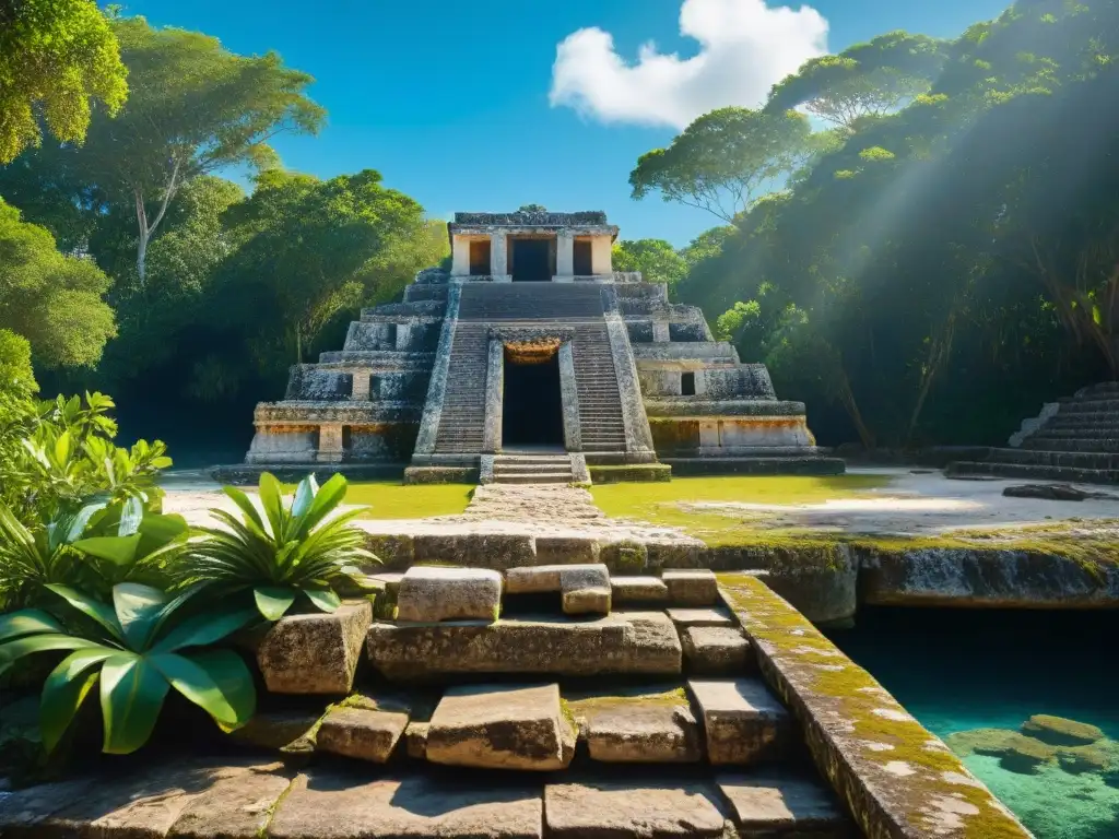 Explora la magia de San Gervasio en Cozumel, altar dedicado a Ixchel con ofrendas y cenote