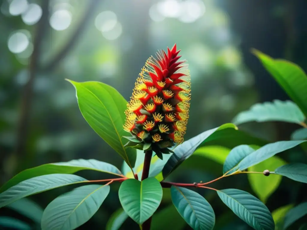 Magia de la medicina maya: achiote en la exuberante selva tropical