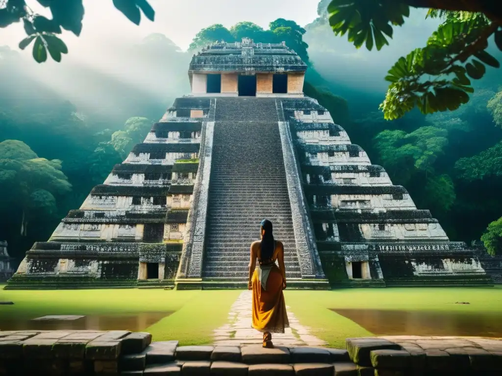 Un mágico retiro espiritual en templos mayas: Intrincadas esculturas de piedra y pirámide en Palenque, México