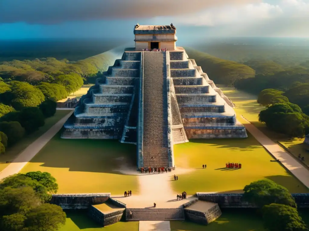 La majestuosa alineación astronómica de los templos mayas en Chichen Itza durante el equinoccio de primavera