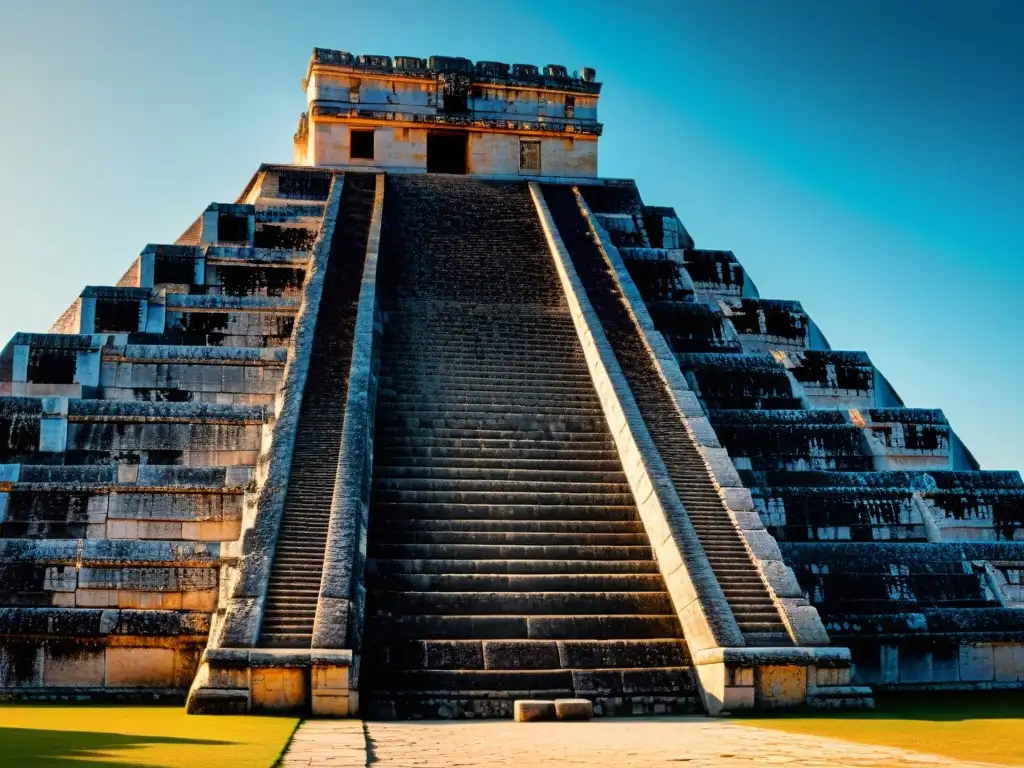 Majestuosa arquitectura maya en Chichen Itza con orientación astronómica