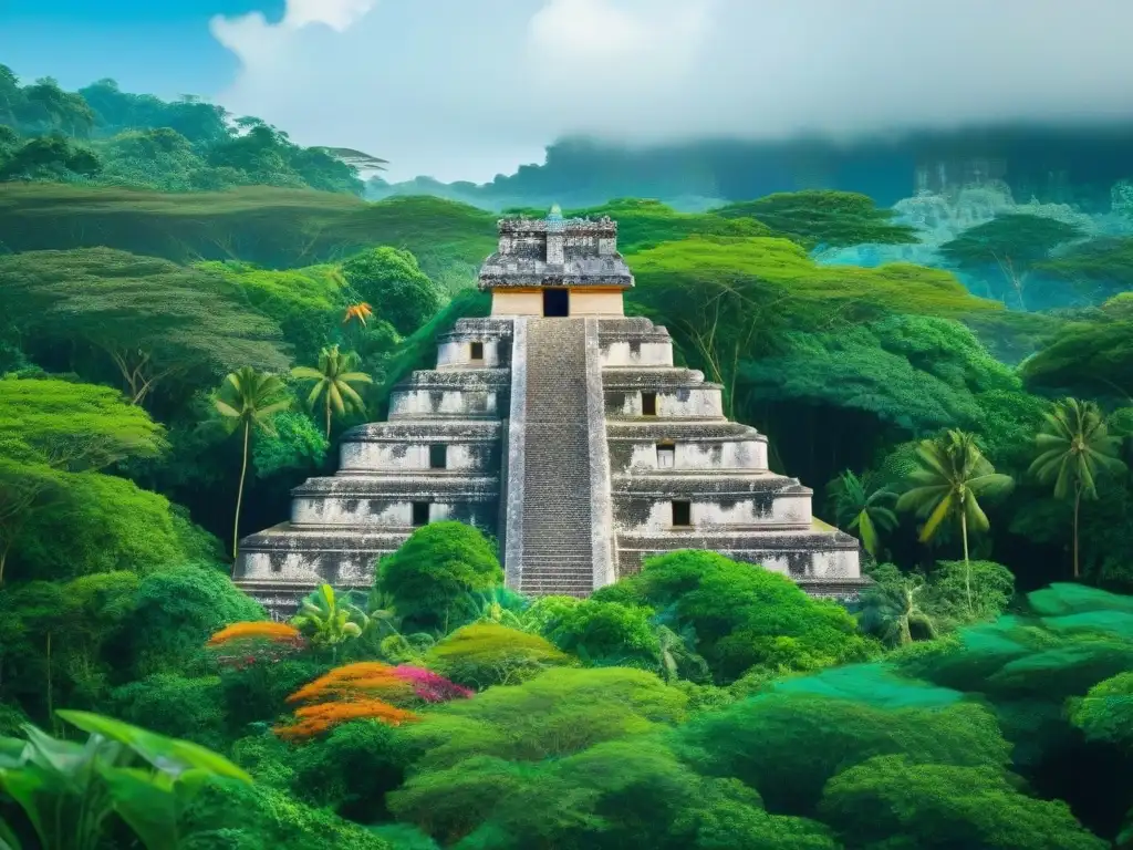 La majestuosa arquitectura maya integrada en la biodiversidad de la selva