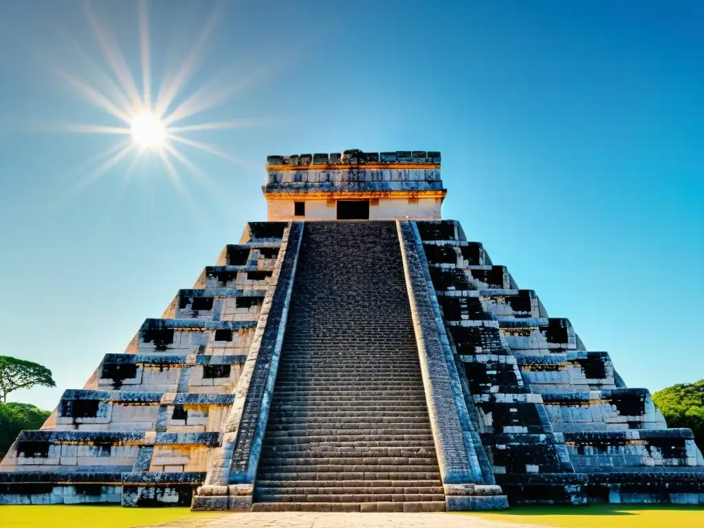 La majestuosidad de las alineaciones astronómicas en la civilización maya, capturada en el Templo de Kukulkán en Chichen Itzá