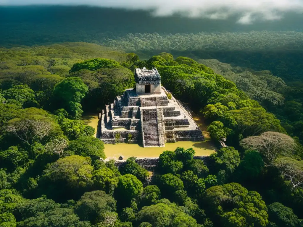 Descubre la majestuosidad de las antiguas ruinas de Calakmul en medio de la exuberante selva