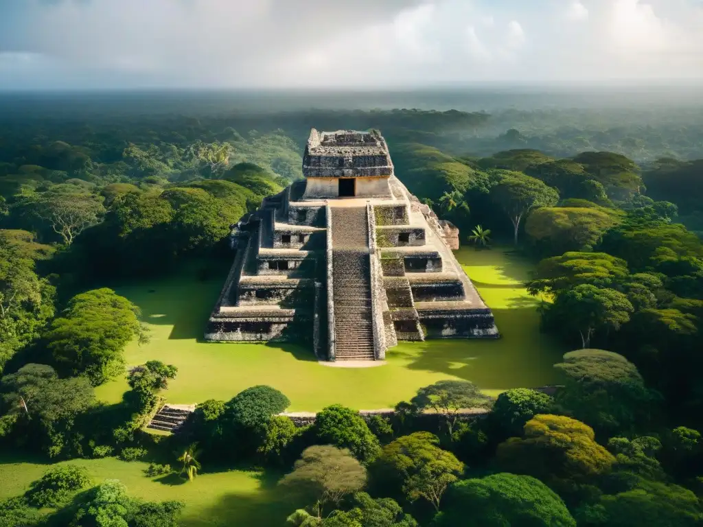 Explora la majestuosidad de las antiguas ruinas mayas en la exuberante selva, destacando la conservación sitios mayas educación turismo