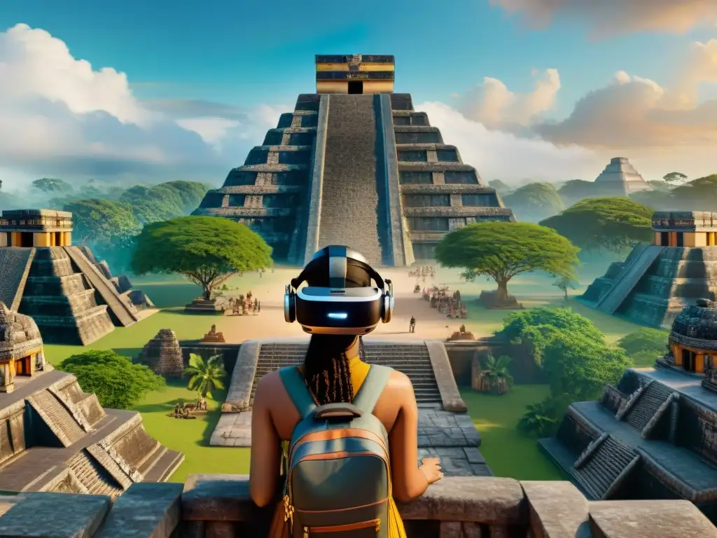 Descubre la majestuosidad de una ciudad maya en realidad virtual con videojuegos educativos turismo cultural