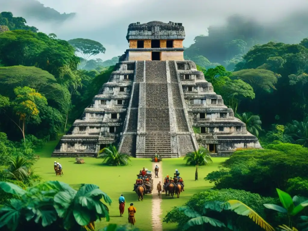 Descubre la majestuosidad de una excavación arqueológica en un templo maya oculto en la selva