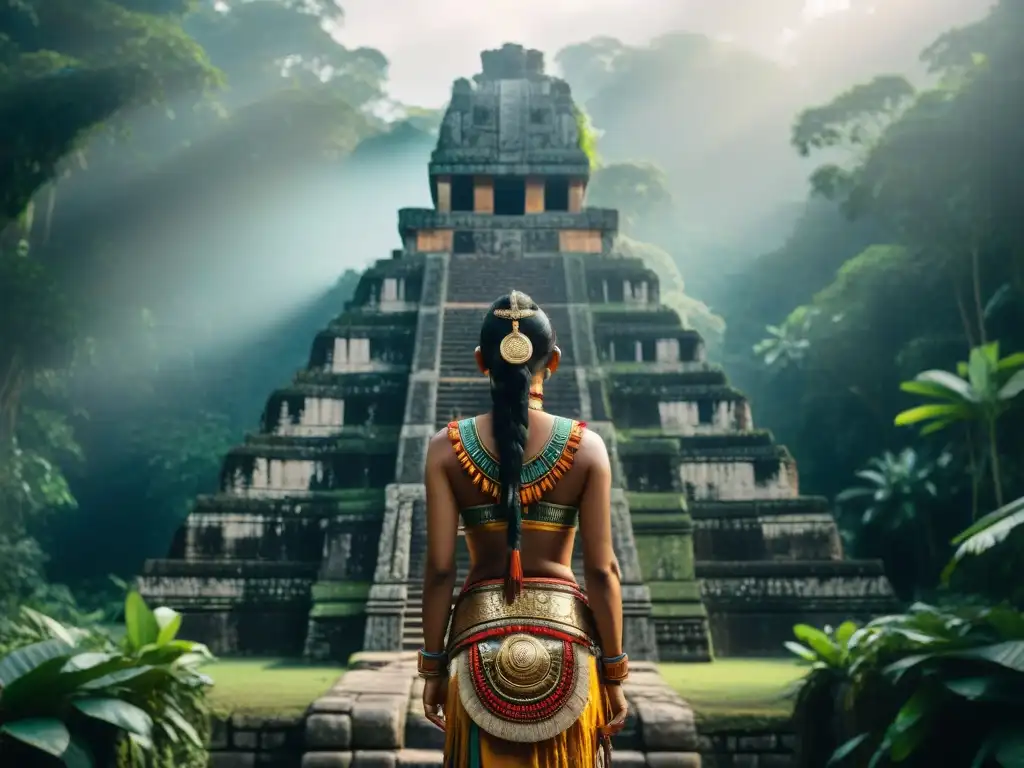 Descubre la majestuosidad del templo maya con Yum Kaax, protector de la naturaleza, en la exuberante selva