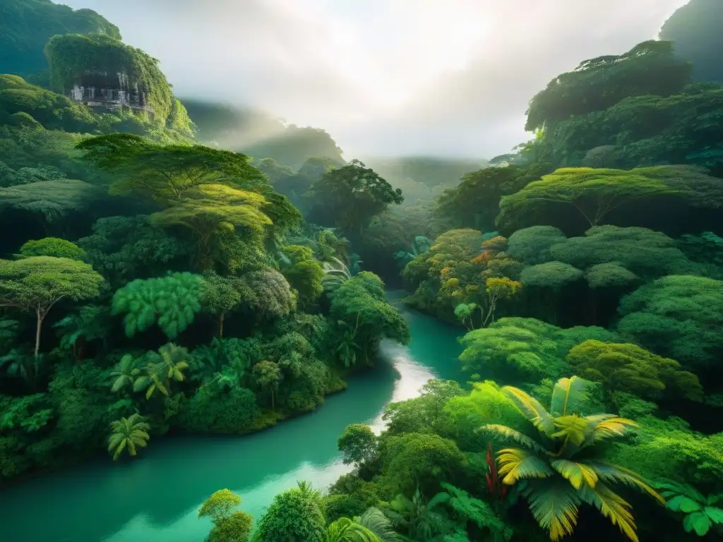 Majestuoso bosque maya, reflejo del manejo sostenible de recursos forestales mayas