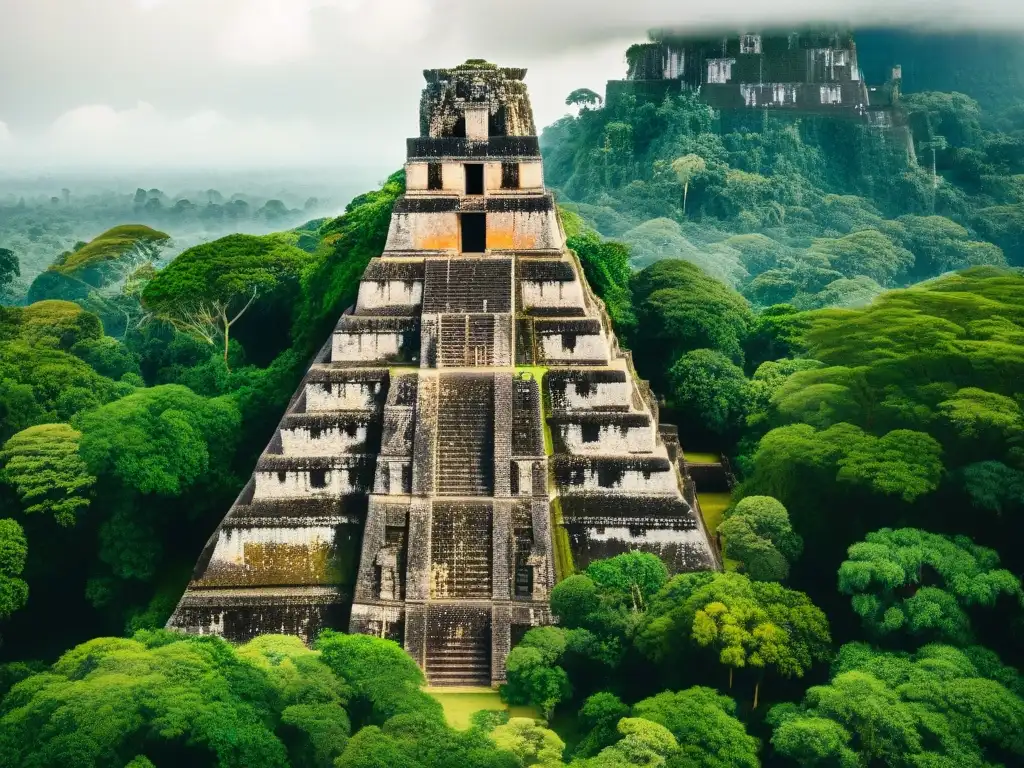 Majestuosos templos y jeroglíficos de la antigua ciudad maya de Tikal