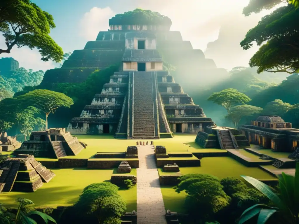 Explorando la civilización maya con tecnología de realidad aumentada en medio de la exuberante jungla