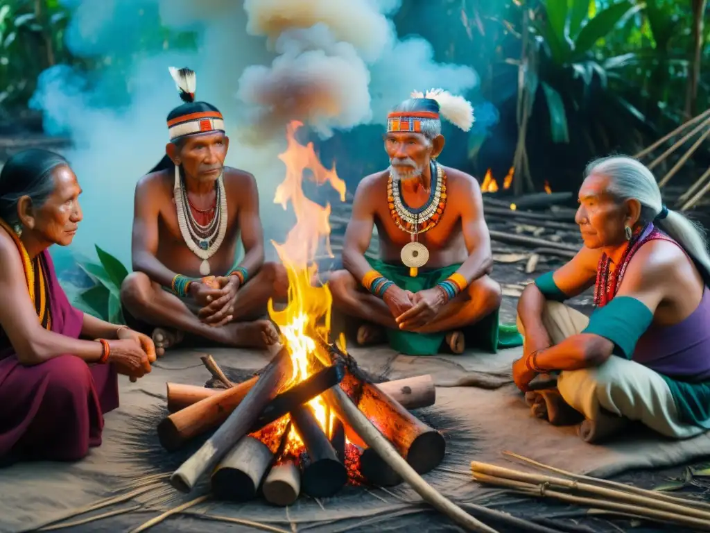 Mayas protegiendo su patrimonio ancestral con ceremonia en la jungla