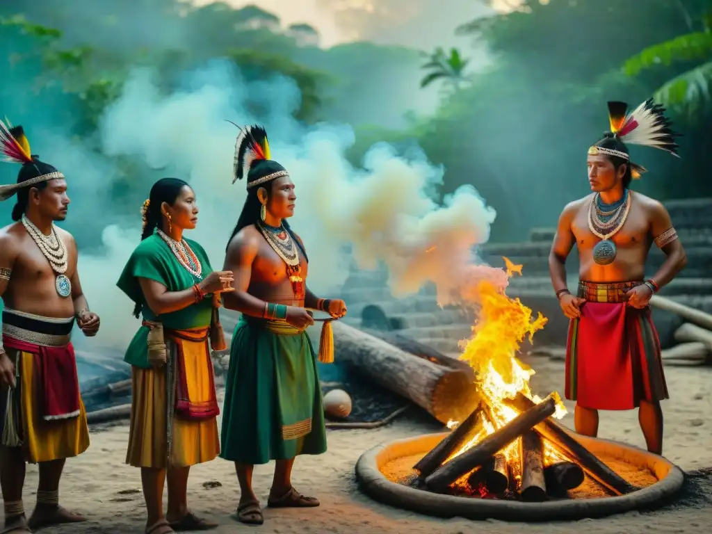 Mayas realizan ritual de prevención incendios forestales en la selva