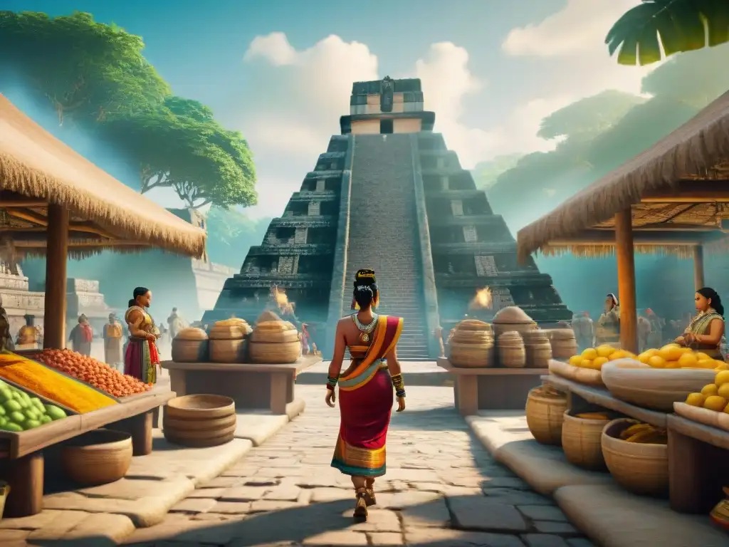 Descubre un mercado maya digital en un videojuego educativo, fusionando tradición y tecnología