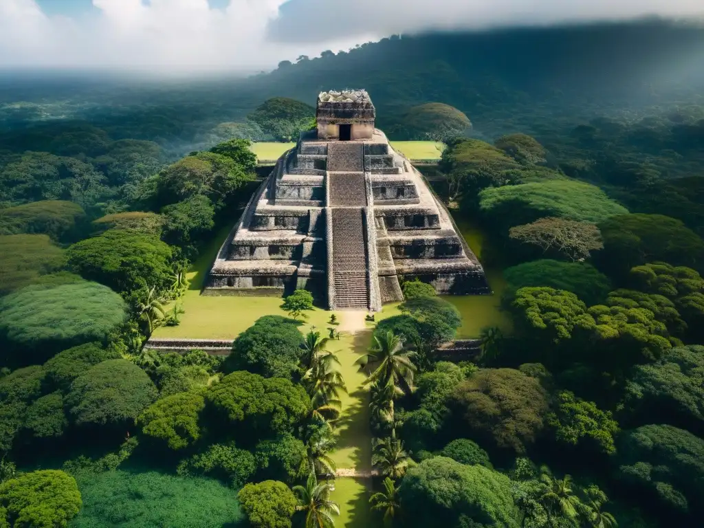 Explora las misteriosas ciudades mayas perdidas entre la exuberante vegetación de la jungla, revelando pirámides y edificaciones conectadas