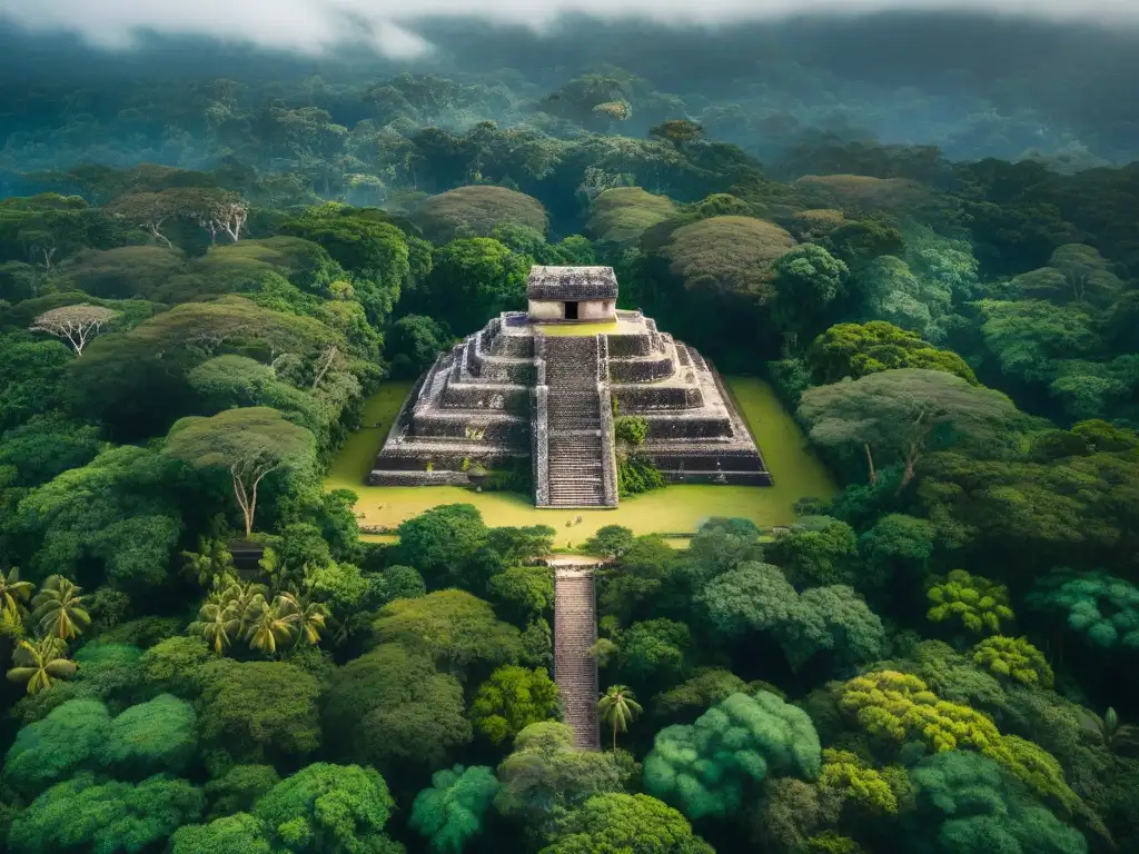 Misteriosas ruinas mayas entre exuberante vegetación capturadas por sensores remotos