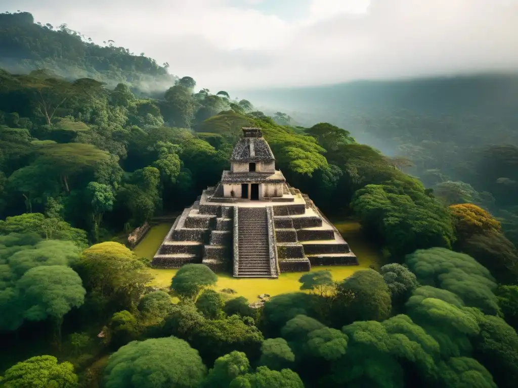 Misterioso Templo del Murciélago en El Zotz emerge entre la densa selva, historia y naturaleza se entrelazan en un escenario cautivador