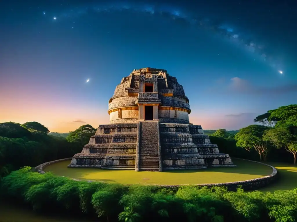 Observatorio astronómico maya: conexión entre naturaleza y cosmos Observatorio astronómico Maya con tallados en piedra, predicción eclipses sacerdotes Mayas