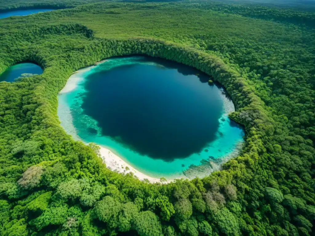 Un paisaje impresionante de la Península de Yucatán resaltando la importancia de los cenotes mayas