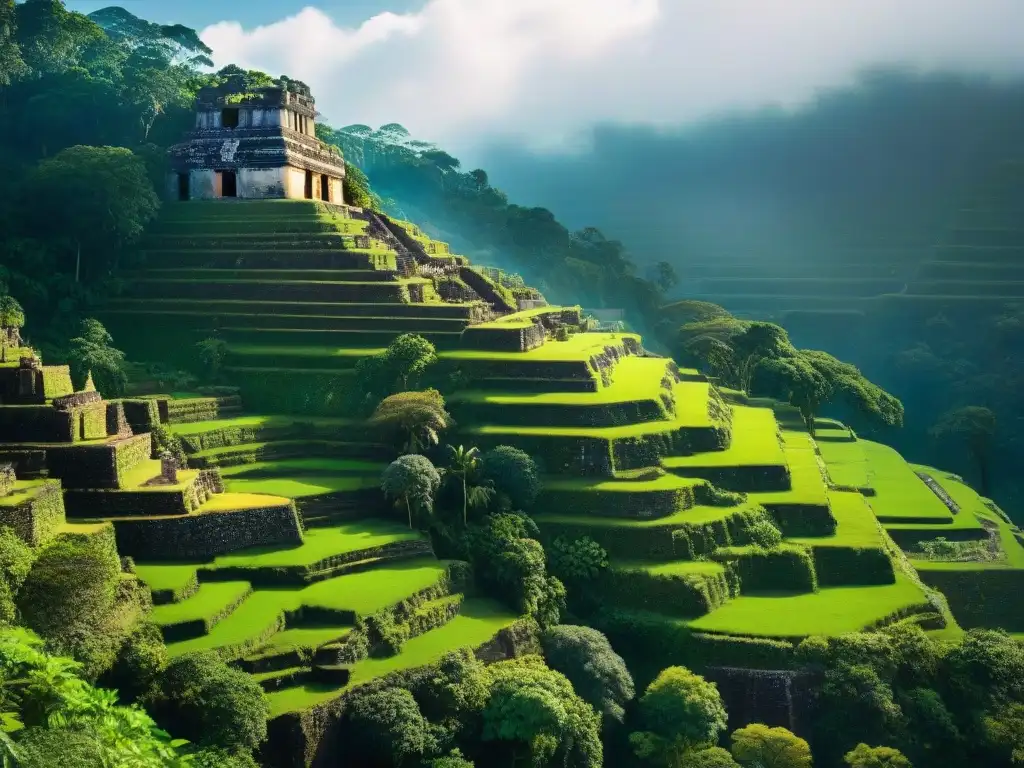 Ingeniería del paisaje en Maya: Antiguas terrazas mayas en la exuberante vegetación, un paisaje de ingeniería y misterio