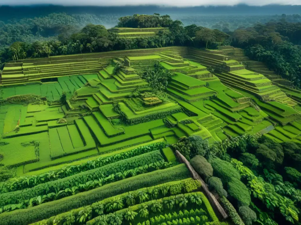 Un paisaje maya impresionante: terrazas y canales de agricultura en armonía con la naturaleza