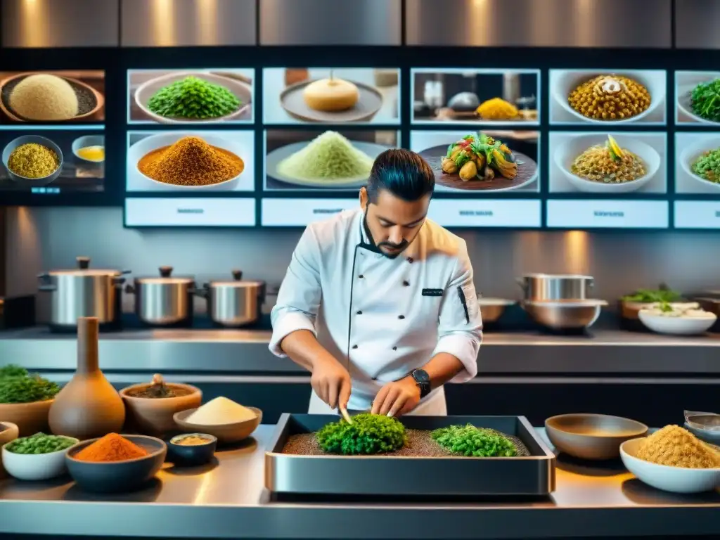 Chef fusiona recetas antiguas de cocina maya con tecnología moderna en animada cocina