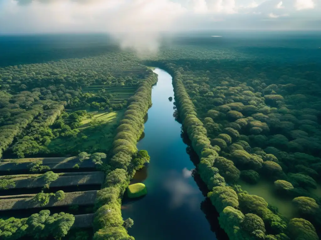 Red de conservación del agua en la cultura maya: Intrincado sistema de acueductos y reservorios en paisaje tropical