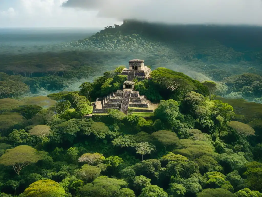 Red de calzadas mayas entre selva, iluminadas por el sol