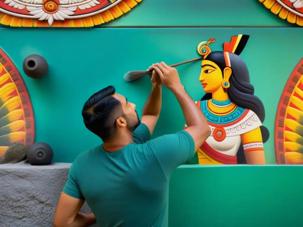 Restauración de pinturas murales mayas: innovaciones y atención meticulosa a los detalles