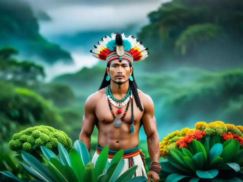 Un ritual de fertilidad maya en la selva con hierbas y colores vibrantes Hierbas mayas amor fertilidad usos