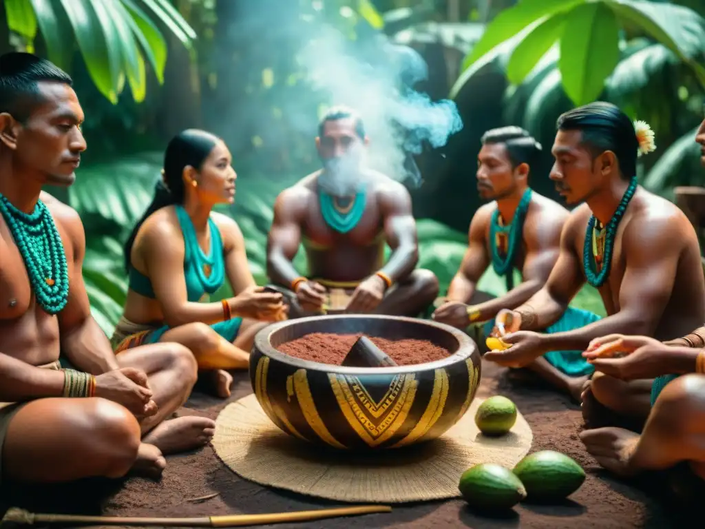 Ritual maya del cacao: ceremonia ancestral entre la exuberante vegetación