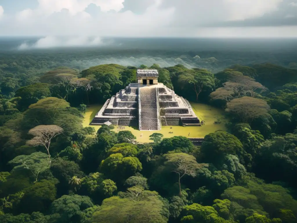 Ruinas de antiguas ciudades estado maya emergen entre la exuberante selva, evocando conflictos del pasado